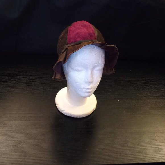 Vintage 60\'s REVERSIBLE Leather / Suede Handmade Bucket Hat main image 11